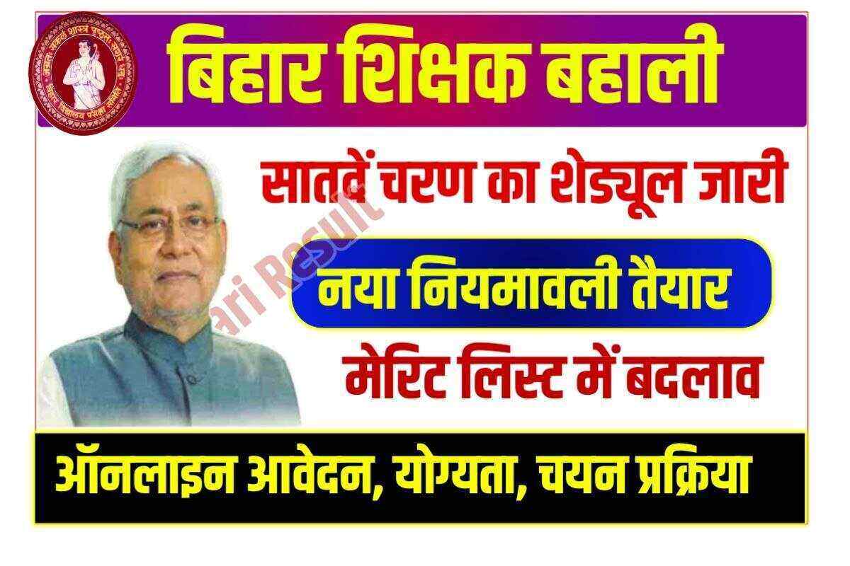 Bihar 7th Phase Teacher Bahali 2022-23